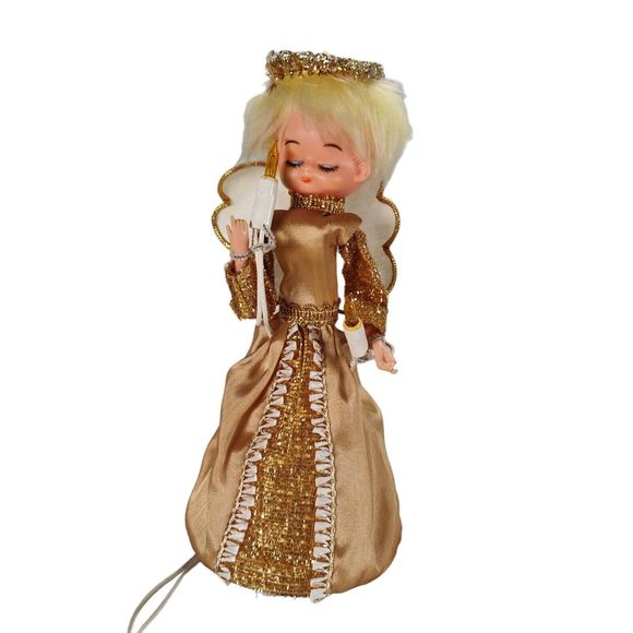 Vintage 60s GE Heavenly Angel Tree Topper Lighted Japan MCM Christmas Kitsch - Picture 3 of 14